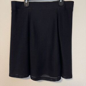 Vince Black A-Line Ribbed Pleated Mini Skirt Size Small